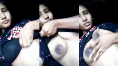 Grammo meye taar saggy dudu Video call a chepe chepe dekhalo