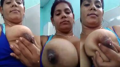Fresh Bengali preggy nijer dudu theke dudh ber korar MMS clip